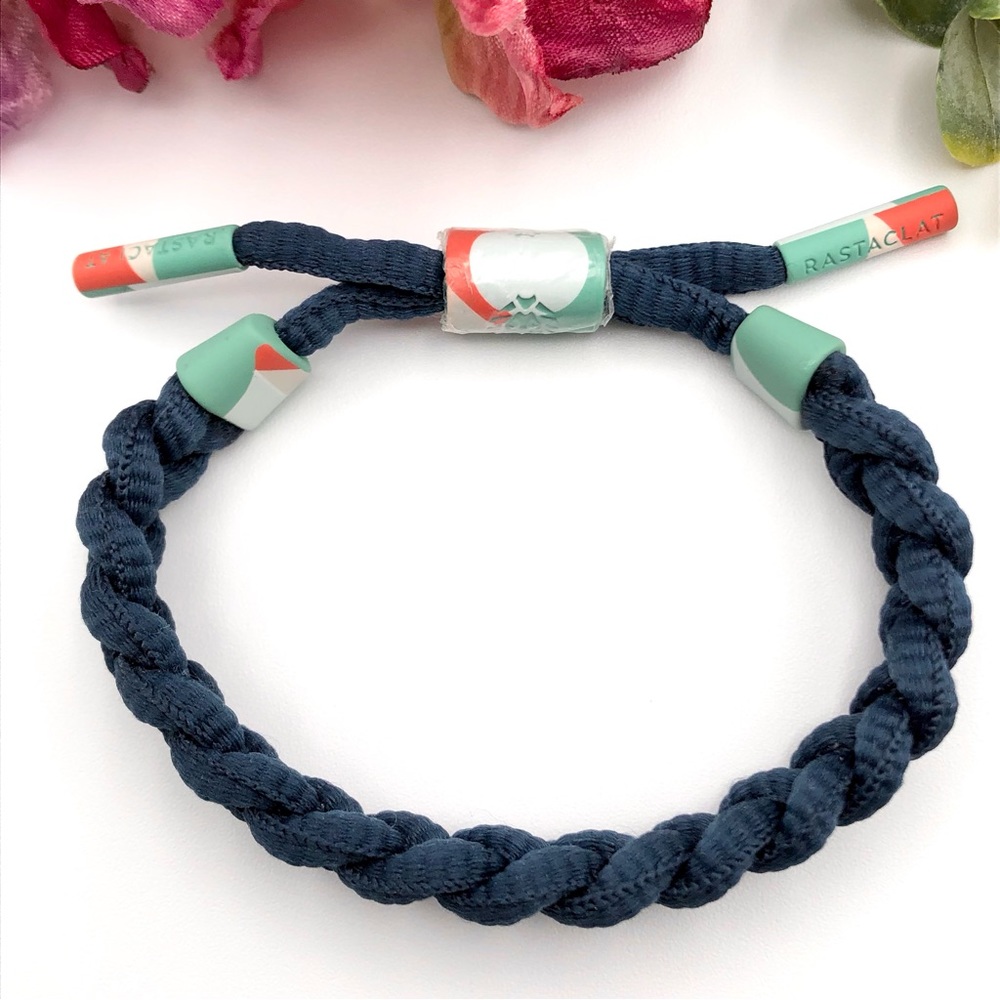 Rastaclat Unisex Braided Blue Slider Bracelet